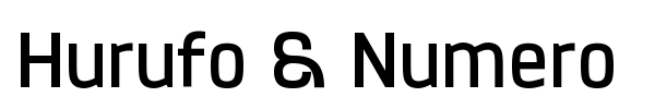 Hurufo & Numero font preview